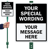 Add Your Message Here Lawn Sign and Stake Kit