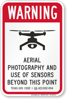 Aerial Photography Video Surveillance Texas Drone Sign
