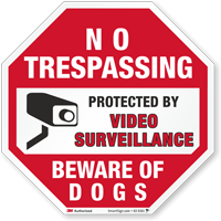 Beware Of Dogs No Trespassing Sign
