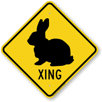 Bunny Xing Road Sign