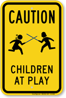 Children At Play Caution Sign