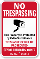 Customized Wisconsin No Trespassing Sign