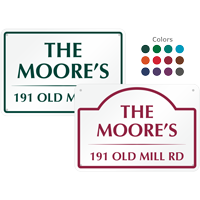 Custom Name And House Address Sign