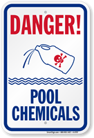 Danger, Pool Chemicals Sign