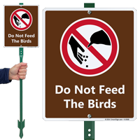 Do Not Feed The Birds LawnBoss Sign Kit