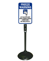 Freeze Warning Let Faucets Drip Open Sign Kit