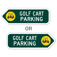Golf Cart Parking Sign