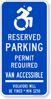 Connecticut Accessible Parking Permit Required Sign