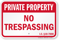 Idaho Private Property Sign