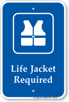 Life Jacket Required Safety Vests Symbol Sign