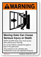 Warning Automatic Gate Sign