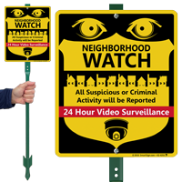 Neighborhood Watch All Suspicious Activity Sign