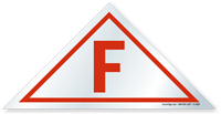 F Triangular White Background
