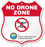 No Drone Zone Shield Sign