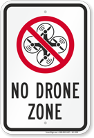 No Drone Zone Sign