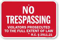 Ohio Violators Prosecuted No Trespassing Sign