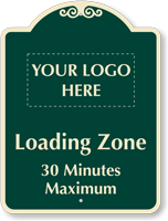 Personalized Loading Zone Time Limit Signature Sign