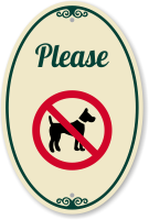 Please No Dog Poop Sign
