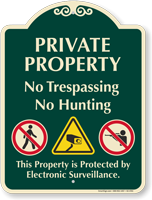 Private Property No Trespassing Signature Sign