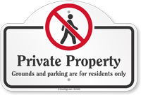 Private Property Parking Dome Top Sign