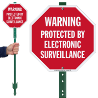 Protected By Electronic Surveillance Warning Sign