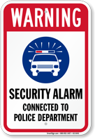 Security Alarm Warning Sign