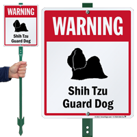 Warning Shih-Tzu Guard Dog LawnBoss™ Signs