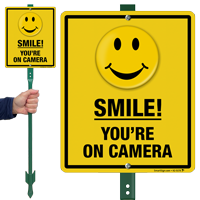 Smile You Are On Camera LawnBoss Sign