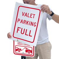 Valett Parking Full Temproary SlipOver Sign Cover