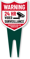 Video Surveillance Trespassers Be Prosecuted Yard Sign