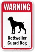 Warning Pug Guard Rottweiler Guard Dog Sign