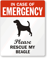In Case Of Emergency Please My Beagle Label
