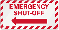 Emergency Shut Off  with Left Arrow