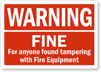 Warning Fine for Anyone Found Tampering Label