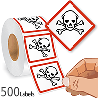 GHS Skull & Crossbones Pictogram Label