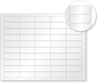Sheet of LusterGuard Metallized Polyester Labels  ¾ in. x 2 in. (50 Labels / Sheet)