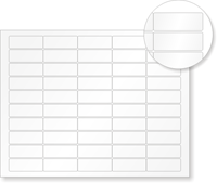 Sheet of QuickGuard Vinyl Asset Tags  ¾ in. x 2 in. (50 Labels / Sheet)