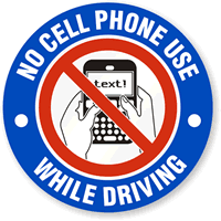 No Cellphone Use While Driving (Graphic) Label