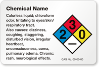 Custom NFPA Chemical Label