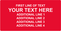 Rectangular Custom Template  Text