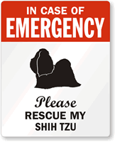 In Case Of Emergency Please My Shih Tzu Label