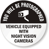You Will Be Photographed Video Surveillance Label