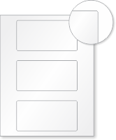 Blank Laser Printing Vinyl Label Sheets, 3 Labels/Sheet