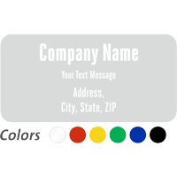 Custom Company Name Address and Text Single Sided Label