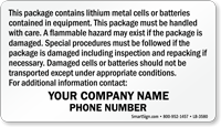 Custom Lithium Battery Safety Document