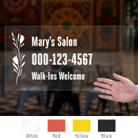 Custom Name and Number Designer Single Sided Label