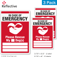 In Case Of Emergency Please Rescue My Dog Label Set