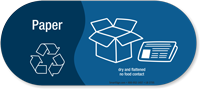 Paper Dry and Flattened Vinyl Recycling Sticker