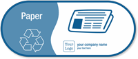 Paper Recycle Symbol Custom Vinyl Recycling Sticker