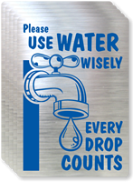 Please Use Water Wisely Label
